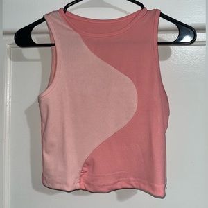 pink crop top